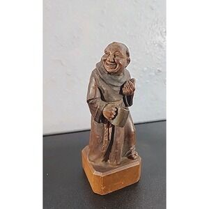 Vintage 1950s Carving Anri‎ Toriart Monk Singing Music Collectible Catholic